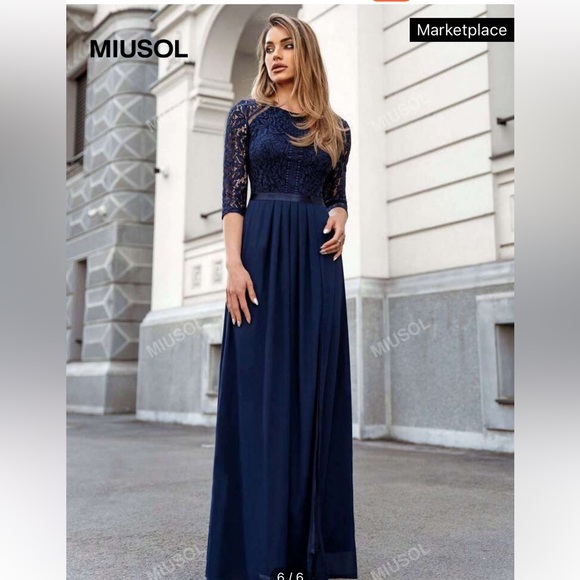 Dresses & Skirts - Navy long formal dress size medium